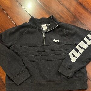 Victoria's Secret Black Zip-Up Sweater